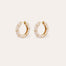 Boucles d'oreilles Bambou mini émail dorées