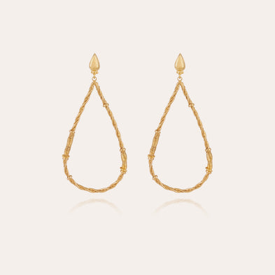 Boucles d'oreilles Bibi Torsade dorées