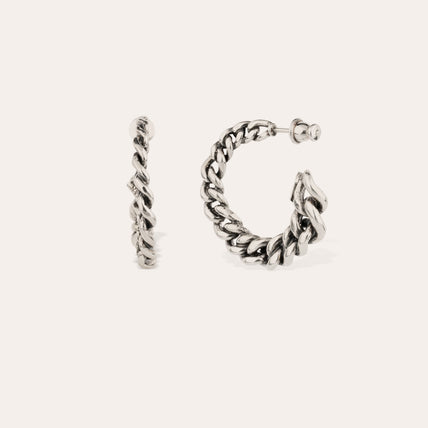 Bronxy silver-tone hoop earrings