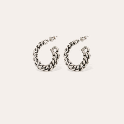 Bronxy silver-tone hoop earrings