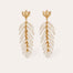Boucles d'oreilles Cavallo acétate dorées - Ivoire