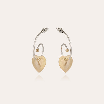 Boucles d'oreilles Céline Love mini bicolore