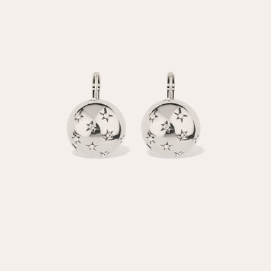 Boucles d'oreilles Comète grand modèle argentées