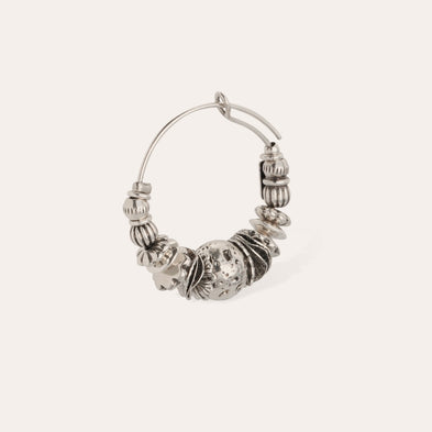 Boucles d'oreilles créoles Aloha mini argentées 