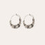 Boucles d'oreilles créoles Aloha mini argentées 