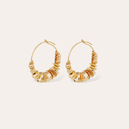 Boucles d'oreilles créoles Aloha mini dorées