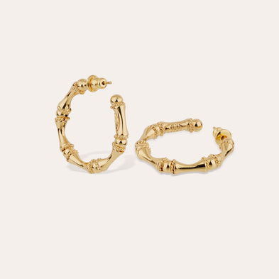 Boucles d'oreilles créoles Bambou mini dorées