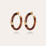 Boucles d'oreilles créoles Cobra petit modèle dorées - Marron