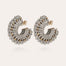 Boucles d'oreilles Crocus raphia dorées