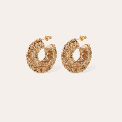 Boucles d'oreilles créoles Crocus Filea petit modèle dorées