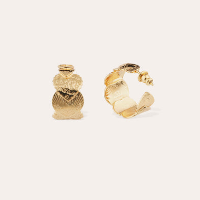 Boucles d'oreilles créoles Cuore petit modèle dorées