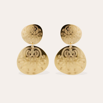 Boucles d'oreilles Diva Nuage dorées