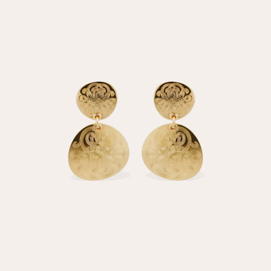 Boucles d'oreilles Diva Nuage petit modèle dorées