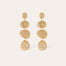 Boucles d'oreilles Eclipse 4 rangs strass dorées