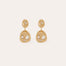 Boucles d'oreilles Eclipse strass petit modèle dorées