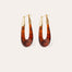 Boucles d'oreilles Écume acétate dorées - Écaille
