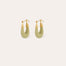 Boucles d'oreilles Ecume petit modèle acétate dorées - Amande