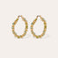 Boucles d'oreilles Eurydice dorées - Quartz vert