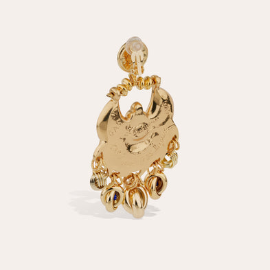 Havana enamel gold earrings