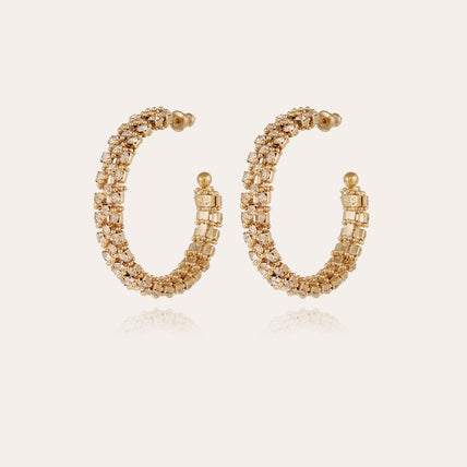 Izilda crystal hoop earrings in gold