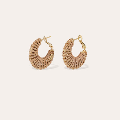 Boucles d'oreilles Izzia petit modèle dorées - Osier