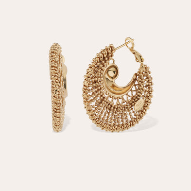 Boucles d'oreilles Izzia grand modèle dorées