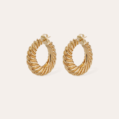 Boucles d'oreilles créoles Kontiki dorées