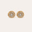 Boucles d'oreilles puces Léonie strass dorées