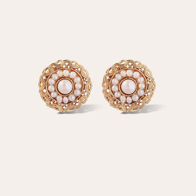 Boucles d'oreilles Leonie dorées - Perles de Culture