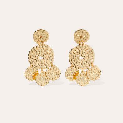 Boucles d'oreilles Lucky Sequin petit modèle dorées