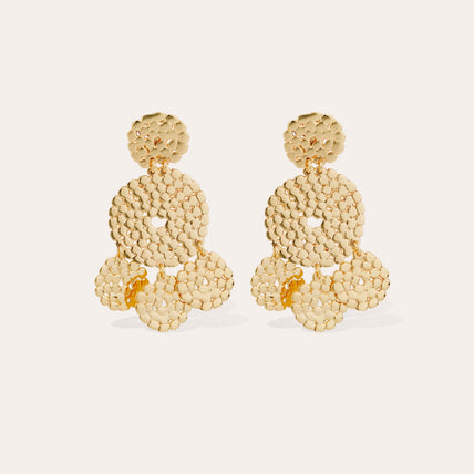 Lucky Sequin small gold earrings