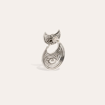 Boucles d'oreilles Luna Wave mini argentées