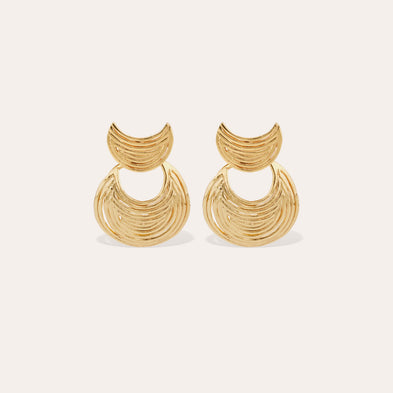Luna Wave mini gold earrings