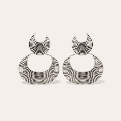 Luna Wave silver earrings