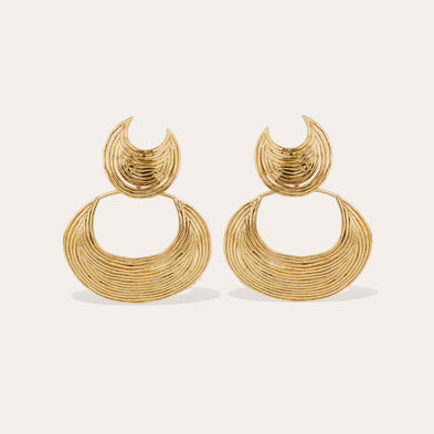 Boucles d'oreilles Luna Wave dorées