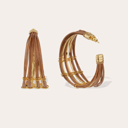Malaka gold hoop earrings - Wicker