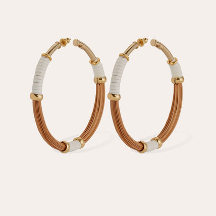 Boucles d'oreilles Maori grand modèle dorées - Osier