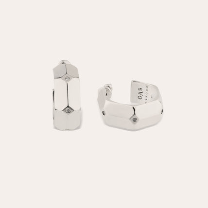Mila rhinestone fine silver-plated hoop earrings