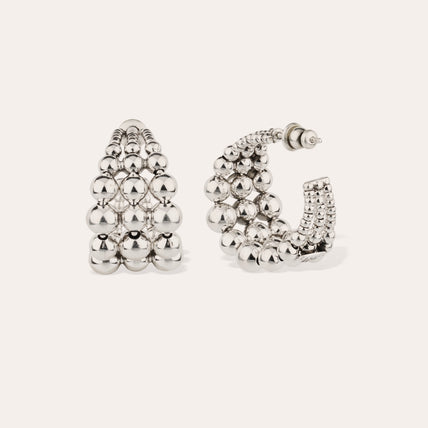 Boucles d'oreilles Multiperla mini argentées