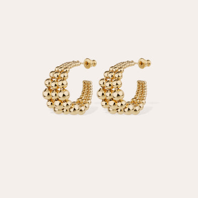 Boucles d'oreilles créoles Multiperla mini dorées