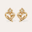 Boucles d'oreilles Odalys dorées - Nacre blanche