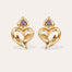 Boucles d'oreilles Odalys dorées - Améthyste 