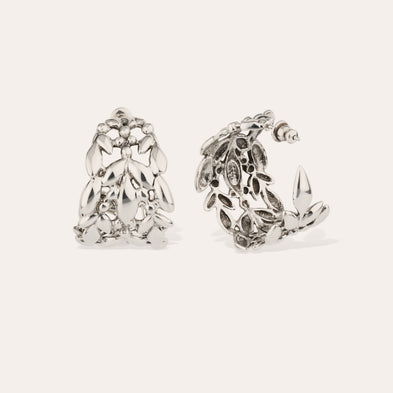 Olea small hoop earrings in silver