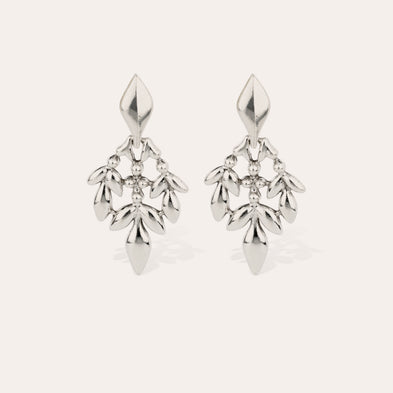 Olea large hoop earrings in silver