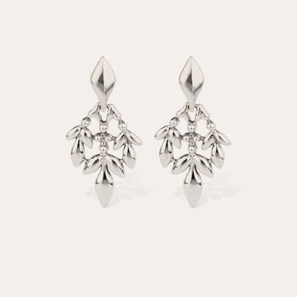 Boucles d'oreilles Olea grand modèle argentées