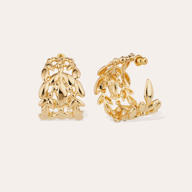 Olea small hoop earrings in gold