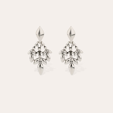 Boucles d'oreilles Olea petit modèle argentées
