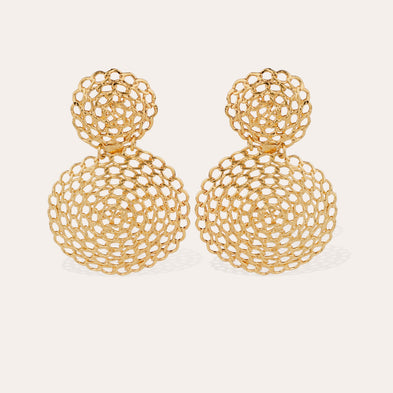 Onde Gourmette hoop earrings in gold