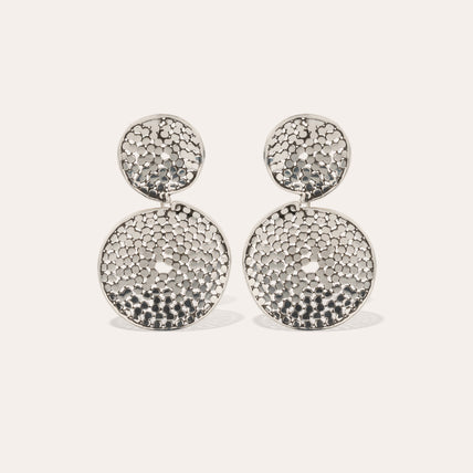 Boucles d'oreilles Onde Lucky Cercle petit modèle argentées
