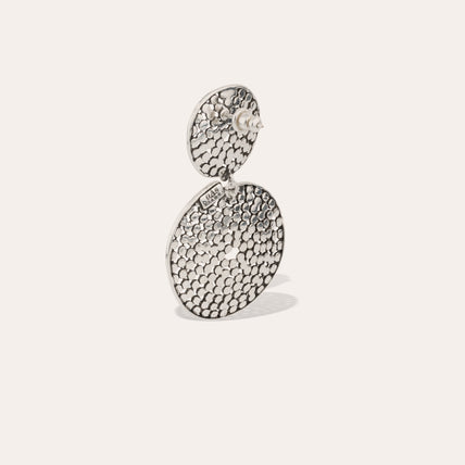 Boucles d'oreilles Onde Lucky Cercle petit modèle argentées